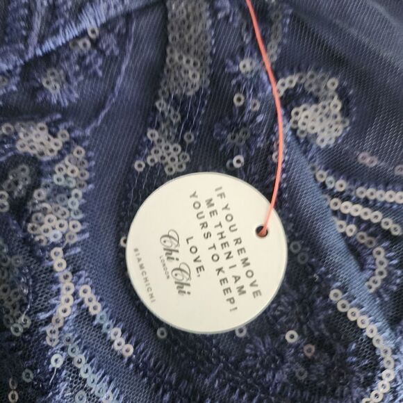 Chi chi London new with tags sequins cocktail formal midi dress - Picture 2 of 16